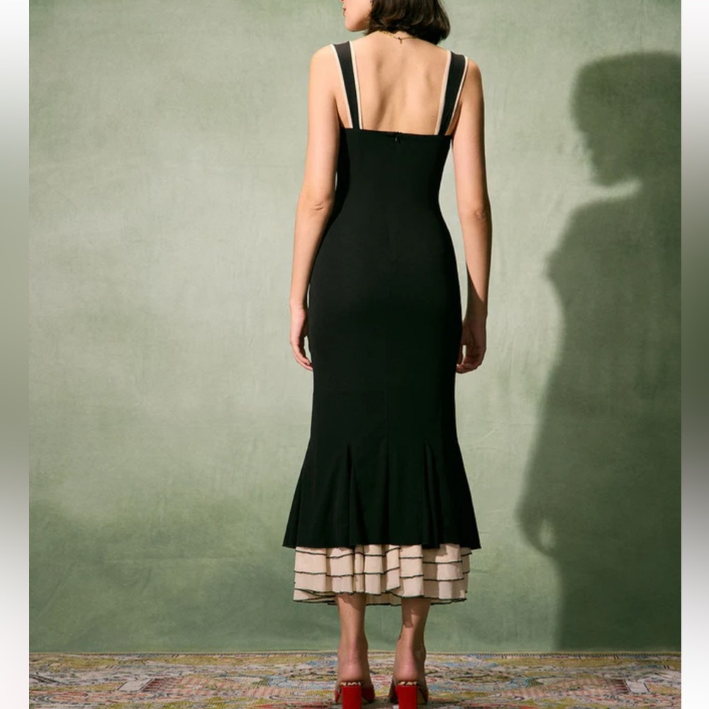 Rihoas Black Sweetheart Neck Bodycon Slip Maxi Dress - Picture 5 of 7